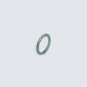 Dark Lake Jadeite Quarter Moon Angular Ring