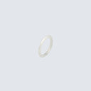 Frosty Moon Jadeite Quarter Moon Angular Ring
