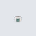 Dark Lake Jadeite Mini Square Ring
