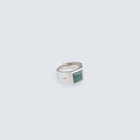Dark Lake Jadeite Mini Square Ring