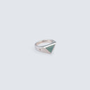Dark Lake Jadeite Mini Triangle Ring