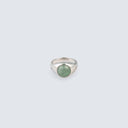 Cyan Cloud Jadeite Mini Round Ring