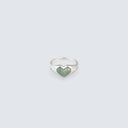 Cyan Cloud Jadeite Mini Heart Ring