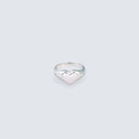 Frosty Moon Jadeite Mini Heart Ring