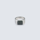 Raven Cyan Jadeite Octagon Ring