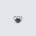 Raven Cyan Jadeite Round Ring