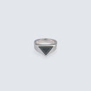Raven Cyan Jadeite Triangle Ring