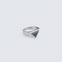 Raven Cyan Jadeite Triangle Ring